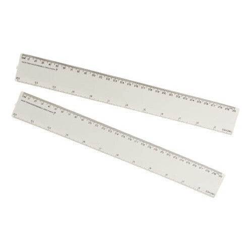 Bio Ruler 30cm Eco Friendly Biodegradable Corn Starch School Office - White - The Focus Station