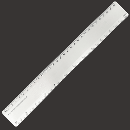 50 Eco-Friendly 30cm Rulers | Biodegradable Corn Bulk School Office White - The Focus Station
