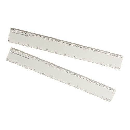 50 Eco-Friendly 30cm Rulers | Biodegradable Corn Bulk School Office White - The Focus Station