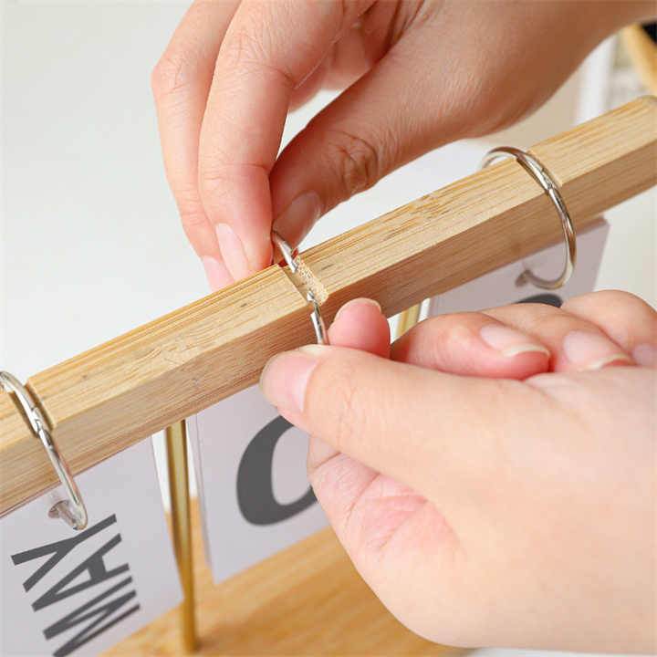 Black Wooden Flip Calendar – Modern Minimalist Desk Decor - The Focus Station