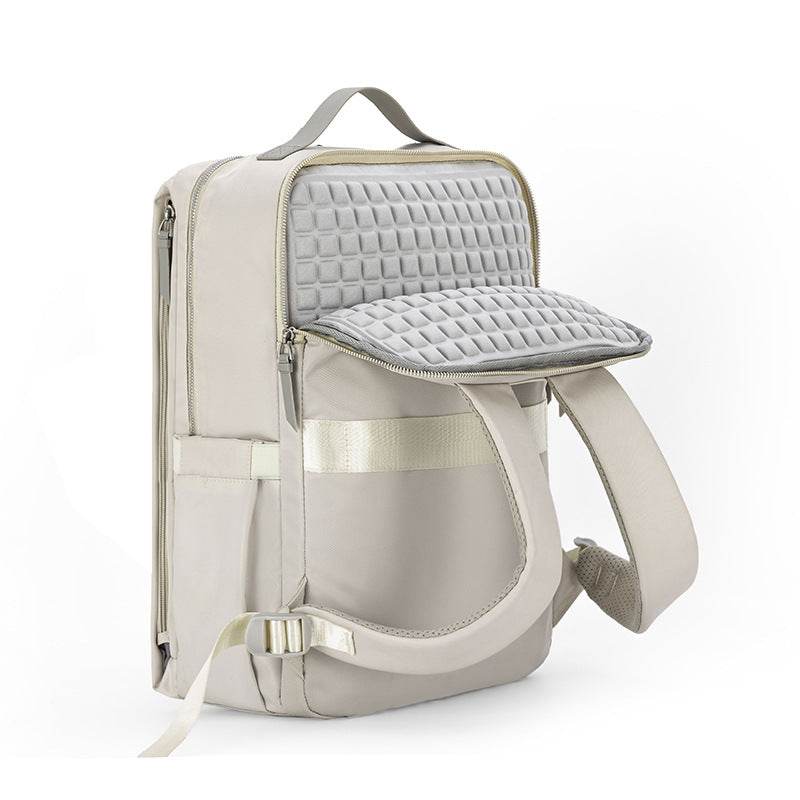 Pink Slim Minimalist Laptop Backpack – Water-Resistant, Anti-Theft Stylish Design for Study, Work & Travel - The Focus Station