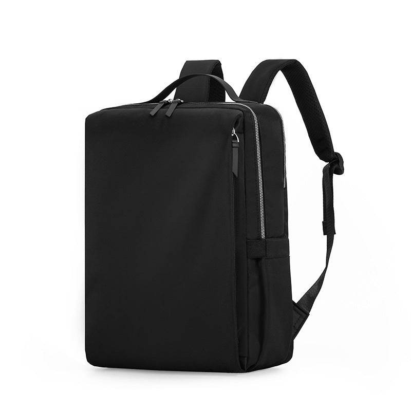 Black Slim Minimalist Laptop Backpack – Water-Resistant, Anti-Theft Stylish Design for Study, Work & Travel - The Focus Station