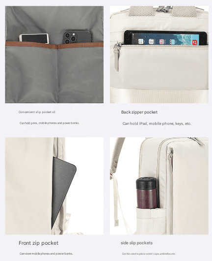 Black Slim Minimalist Laptop Backpack – Water-Resistant, Anti-Theft Stylish Design for Study, Work & Travel - The Focus Station