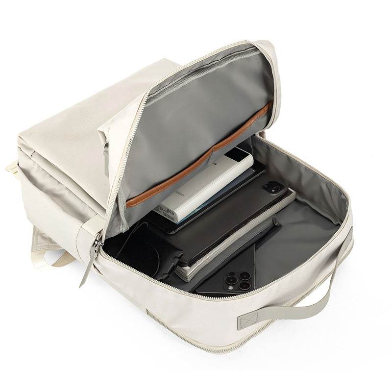 Black Slim Minimalist Laptop Backpack – Water-Resistant, Anti-Theft Stylish Design for Study, Work & Travel - The Focus Station