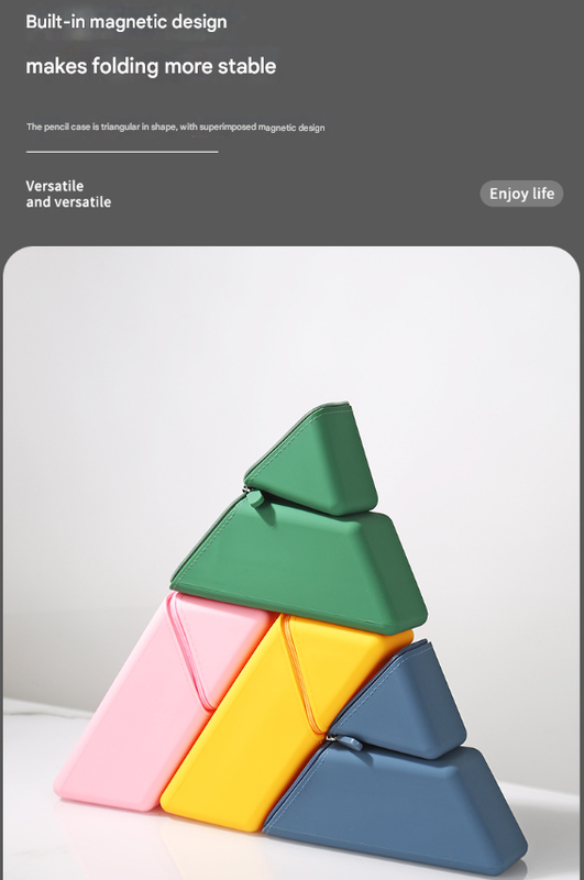 Yellow Transforming Silicone Pencil Case - Stand-Up Pen Holder & Stationery Organizer - Baby & Kids > Baby & Kids